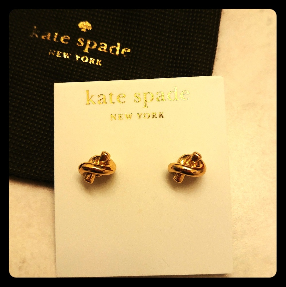Kate Spade Sailors Knot Gold Stud Earrings